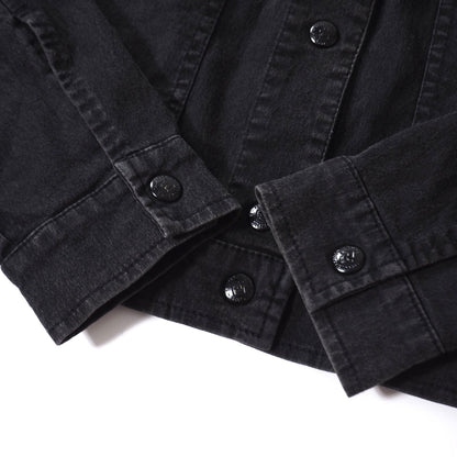 FENDI Denim Jacket FF Asian fit XL 42 US size L Dark Gray Authentic