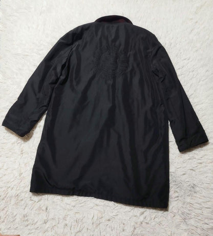 FENDI Coat FF FREE SIZE Black Red Dark Brown Authentic