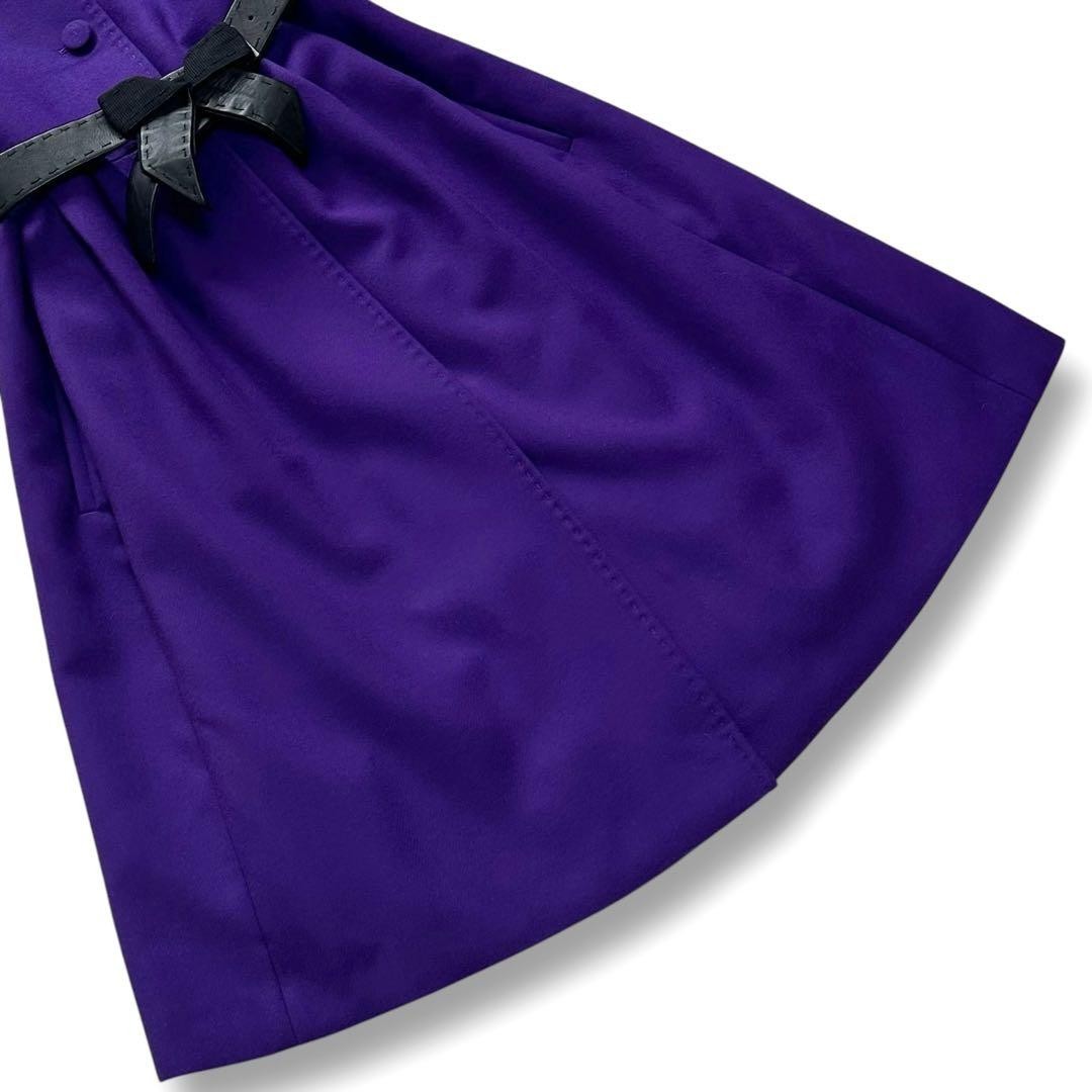 FENDI Coat Asian fit M 38 US size S 100% Cashmere Purple Authentic