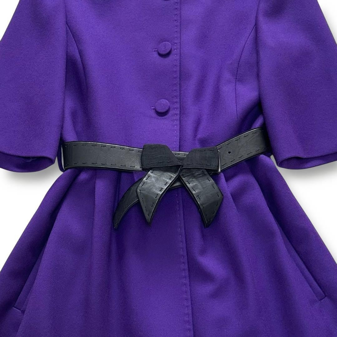 FENDI Coat Asian fit M 38 US size S 100% Cashmere Purple Authentic