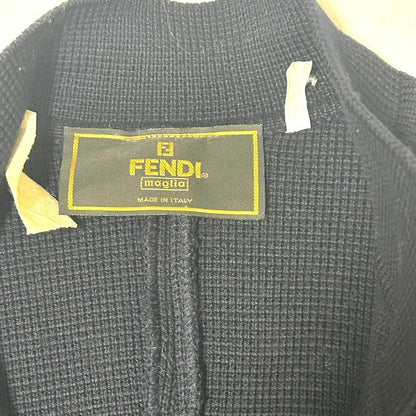 FENDI Coat FF Asian fit XL 42 US size L Navy Authentic