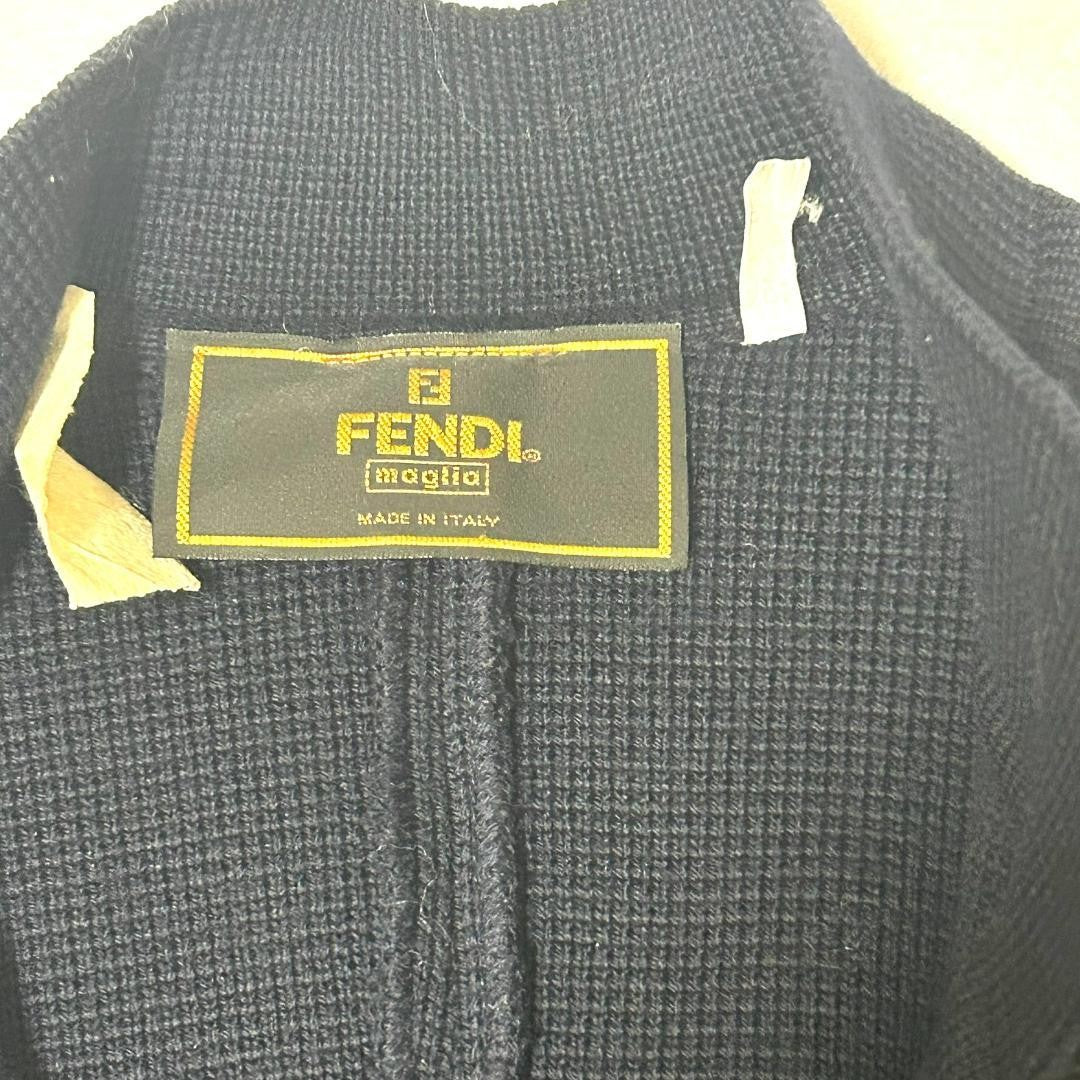 FENDI Coat FF Asian fit XL 42 US size L Navy Authentic