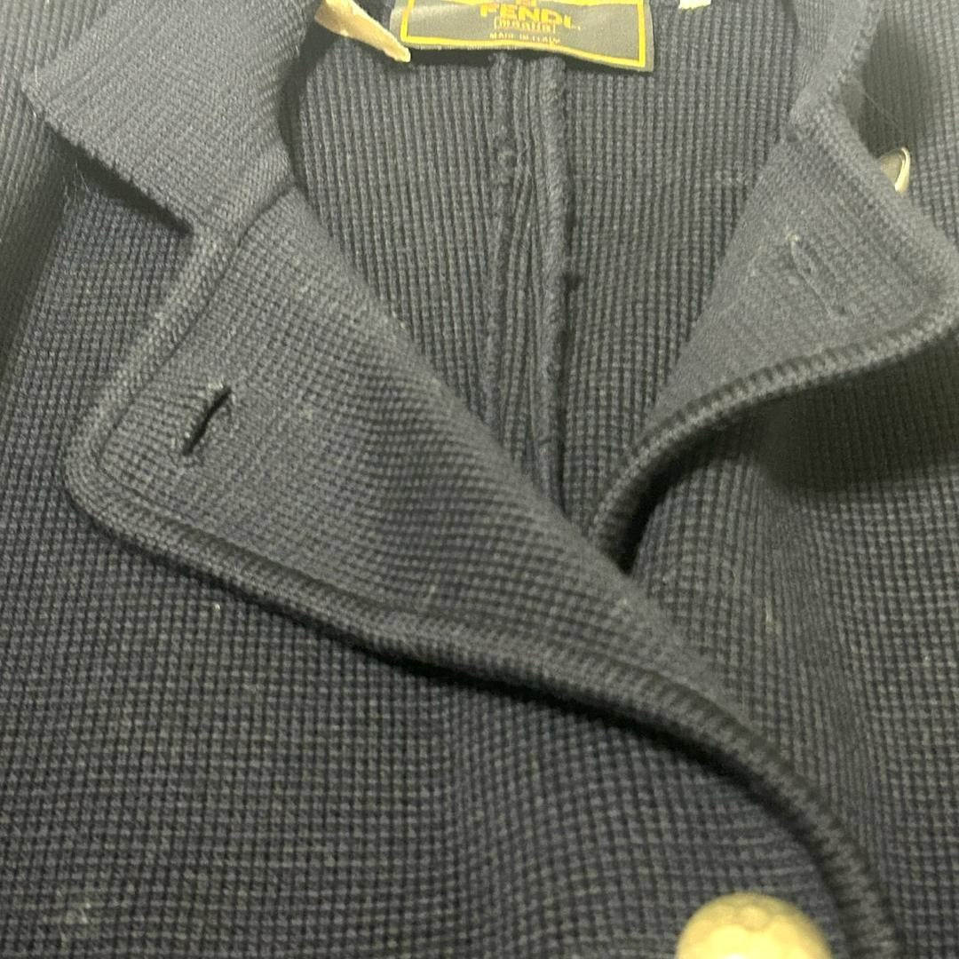 FENDI Coat FF Asian fit XL 42 US size L Navy Authentic