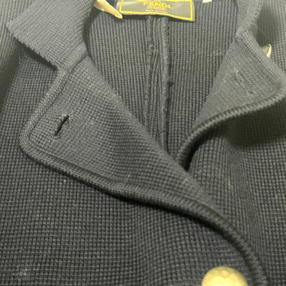 FENDI Coat FF Asian fit XL 42 US size L Navy Authentic