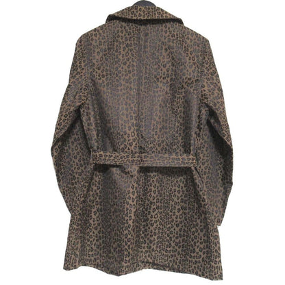 FENDI Coat FF Leopard Brown Authentic