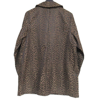 FENDI Coat FF Leopard Brown Authentic