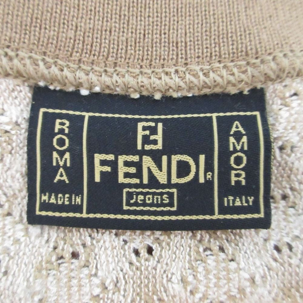 FENDI Jacket FF Asian fit XL 42 US size L Beige Authentic