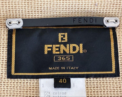FENDI Jacket FF Asian fit L 40 US size M Beige Authentic