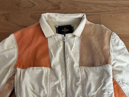 FENDI Jacket FF Asian fit L 40 US size M Beige Authentic