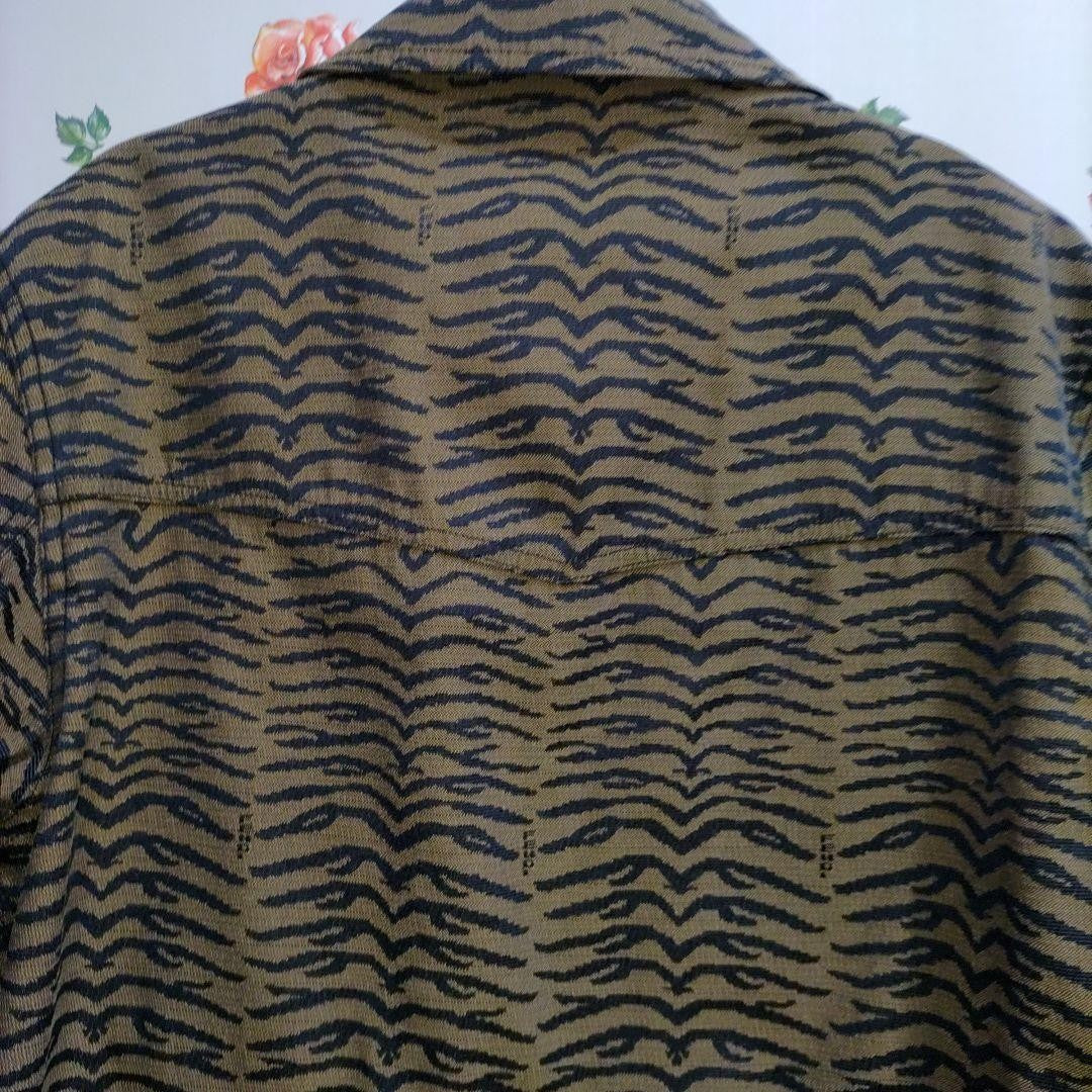 FENDI Jacket FF Zebra Asian fit L US size M Beige Black Authentic