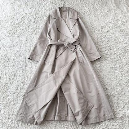 Max Mara Trench Coat Asian fit 2XL 44 US size XL Greige Authentic