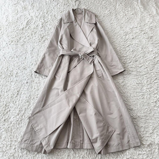 Max Mara Trench Coat Asian fit 2XL 44 US size XL Greige Authentic