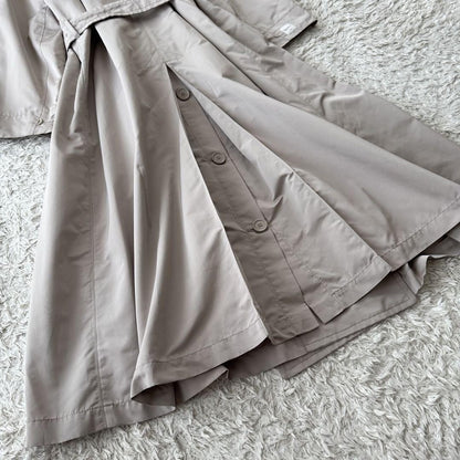 Max Mara Trench Coat Asian fit 2XL 44 US size XL Greige Authentic
