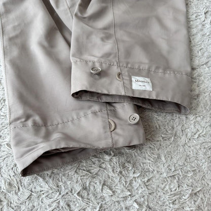 Max Mara Trench Coat Asian fit 2XL 44 US size XL Greige Authentic