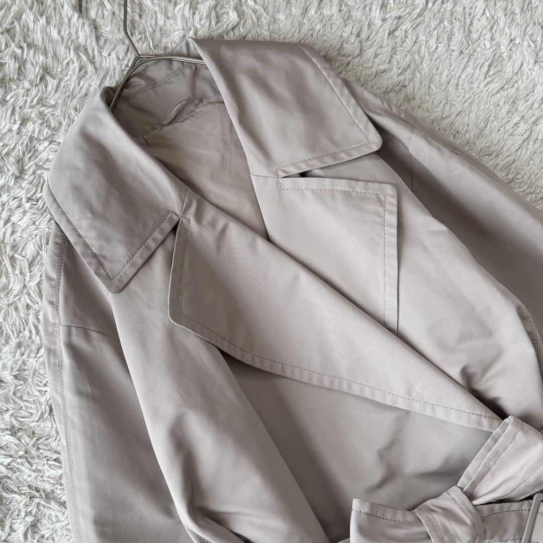 Max Mara Trench Coat Asian fit 2XL 44 US size XL Greige Authentic