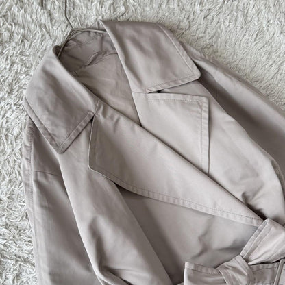Max Mara Trench Coat Asian fit 2XL 44 US size XL Greige Authentic