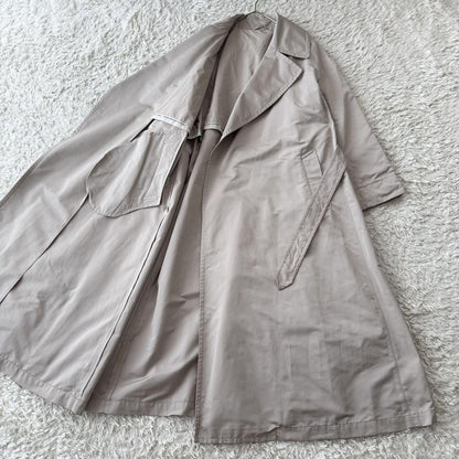 Max Mara Trench Coat Asian fit 2XL 44 US size XL Greige Authentic