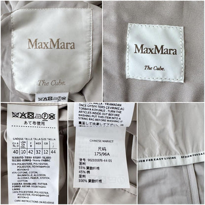 Max Mara Trench Coat Asian fit 2XL 44 US size XL Greige Authentic