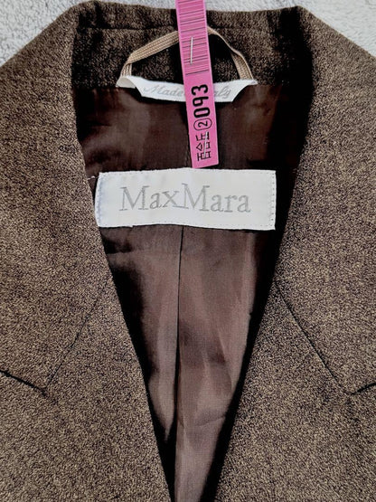 Max Mara Jacket Asian fit XL 42 US size L Brown Authentic