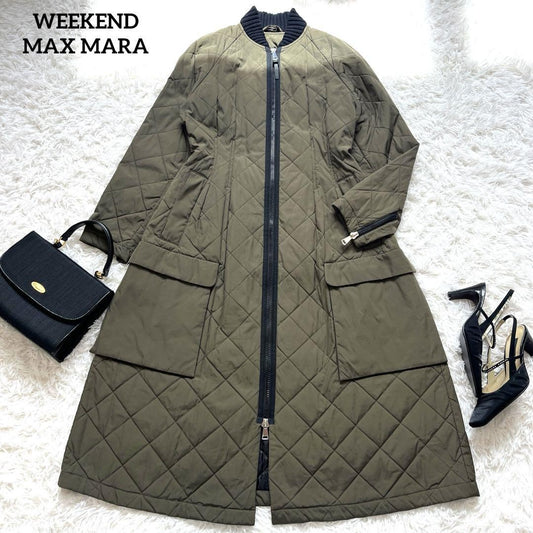 Weekend Max Mara Long Coat Asian fit XL 42 US size L Khaki Authentic