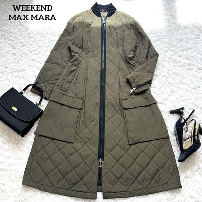Weekend Max Mara Long Coat Asian fit XL 42 US size L Khaki Authentic