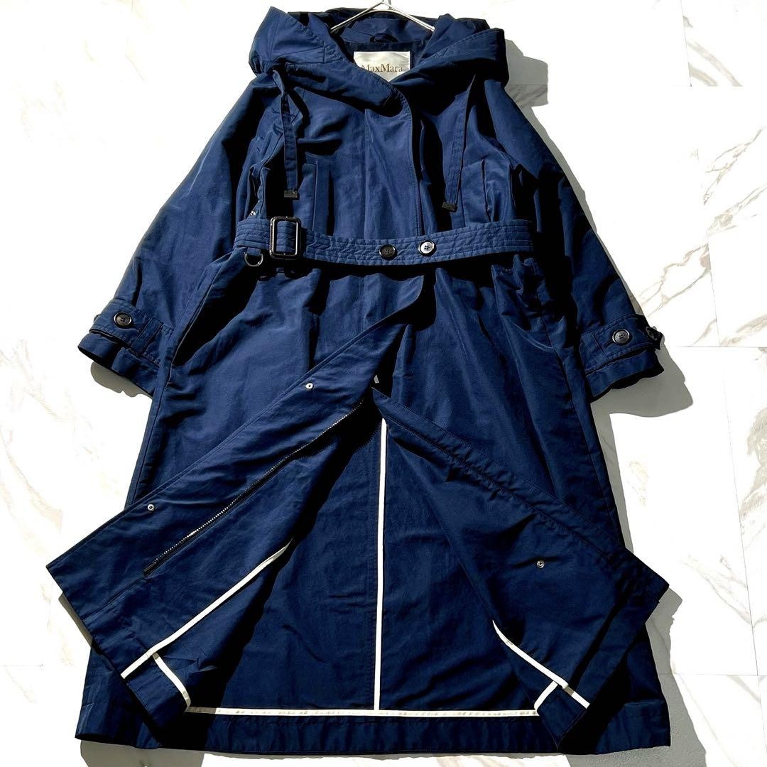 MAX MARA The Cube Coat Asian fit XS 34 US size 2XS Blue Authentic