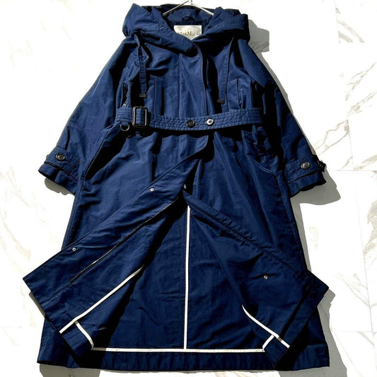 MAX MARA The Cube Coat Asian fit XS 34 US size 2XS Blue Authentic