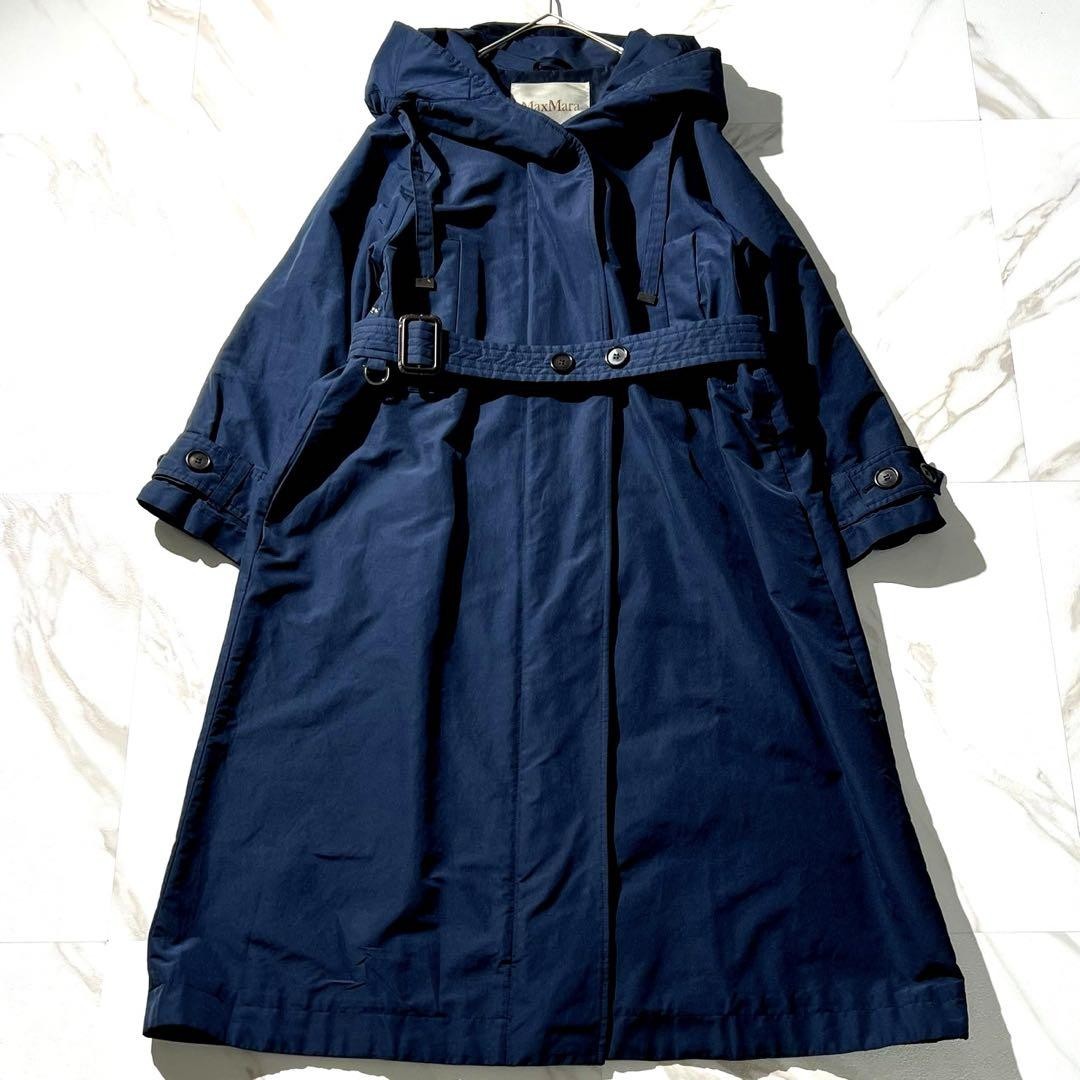MAX MARA The Cube Coat Asian fit XS 34 US size 2XS Blue Authentic
