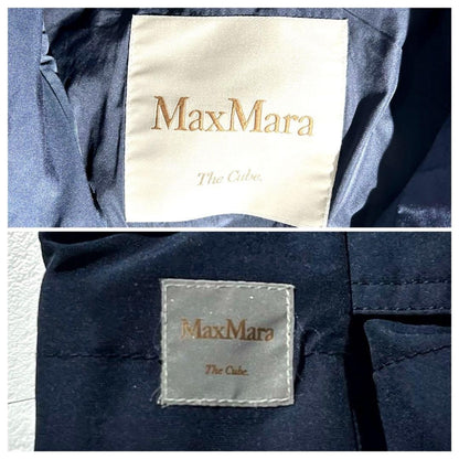 MAX MARA The Cube Coat Asian fit XS 34 US size 2XS Blue Authentic