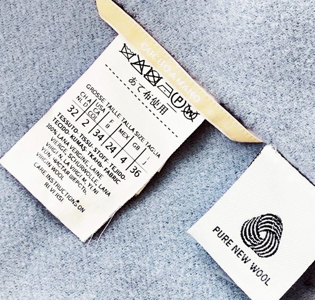 S Max Mara Long Coat Asian fit S 36 US size XS Light Blue Authentic