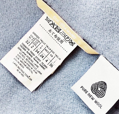 S Max Mara Long Coat Asian fit S 36 US size XS Light Blue Authentic