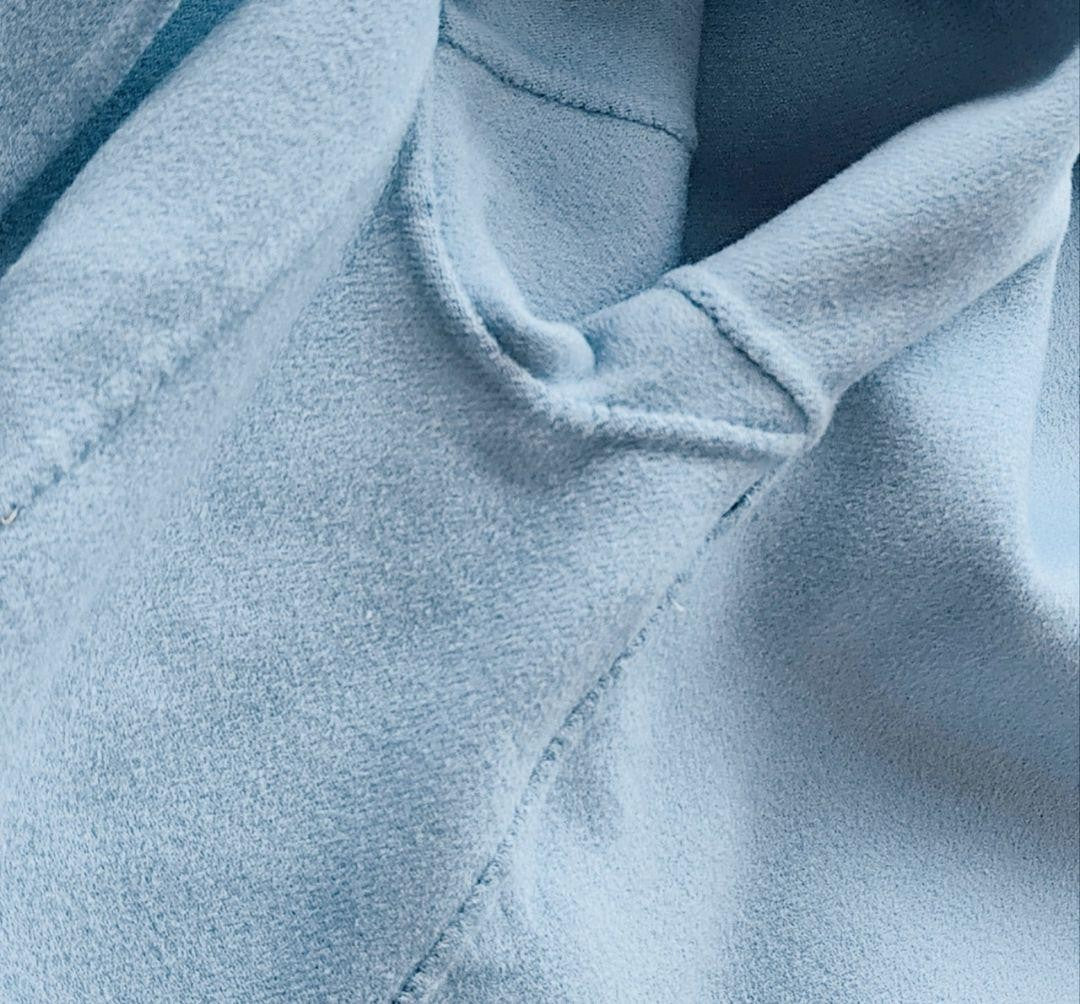 S Max Mara Long Coat Asian fit S 36 US size XS Light Blue Authentic