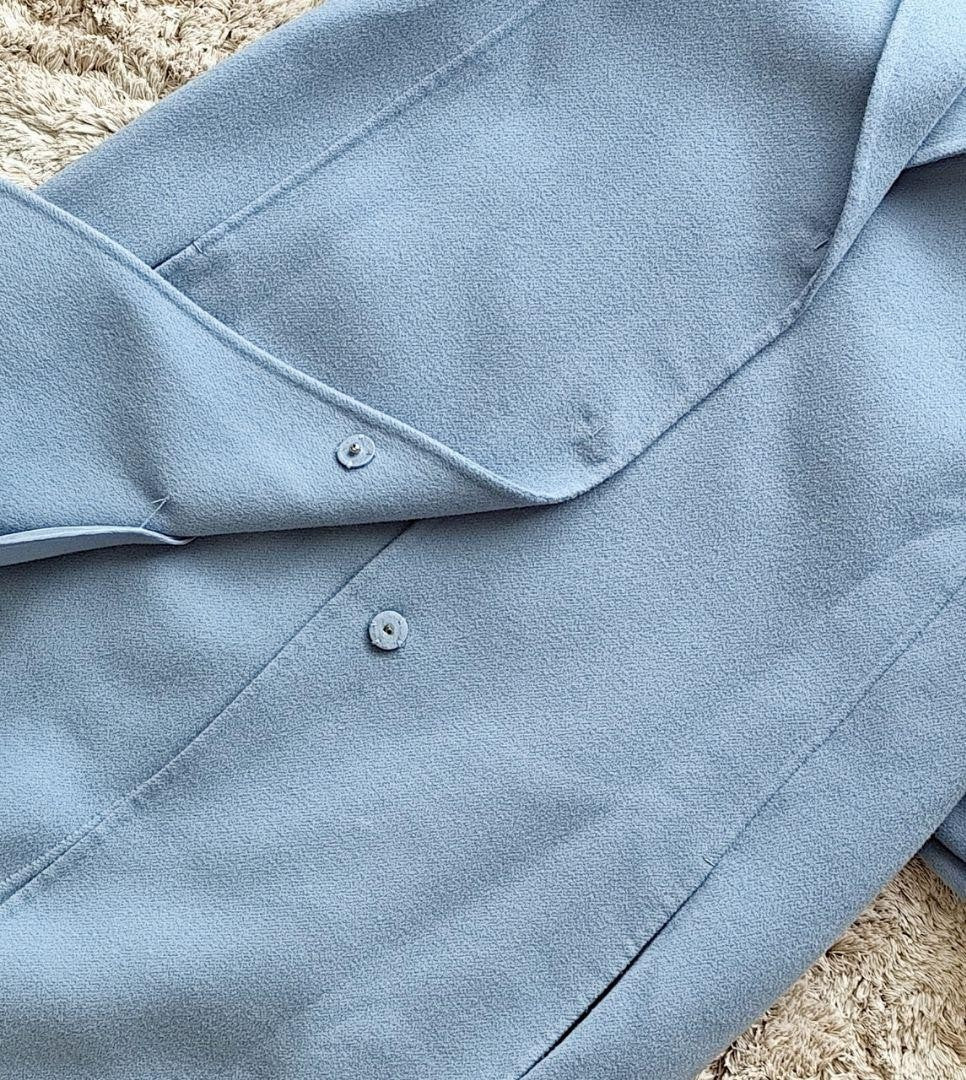 S Max Mara Long Coat Asian fit S 36 US size XS Light Blue Authentic