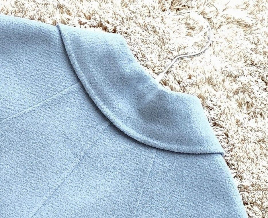 S Max Mara Long Coat Asian fit S 36 US size XS Light Blue Authentic
