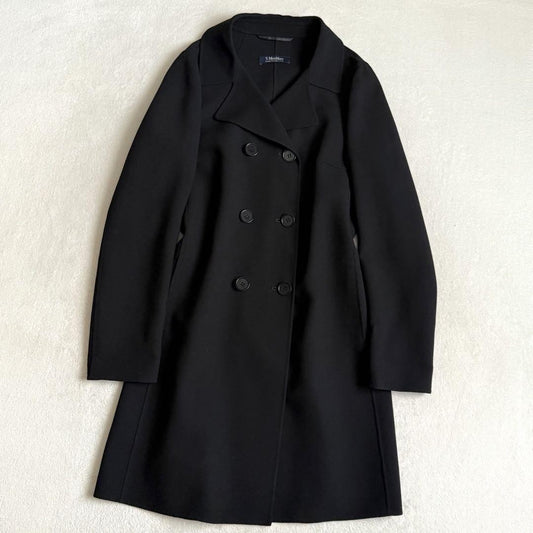 S Max Mara Coat Asian fit L 40 US size M Black Authentic
