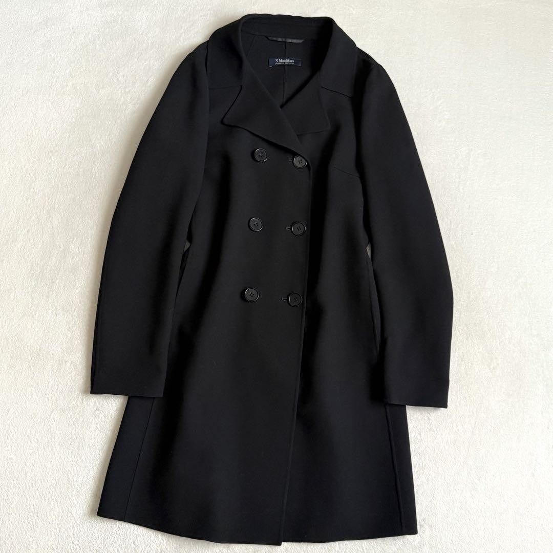 S Max Mara Coat Asian fit L 40 US size M Black Authentic