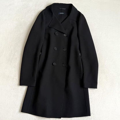S Max Mara Coat Asian fit L 40 US size M Black Authentic