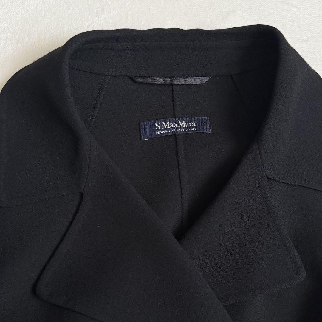 S Max Mara Coat Asian fit L 40 US size M Black Authentic