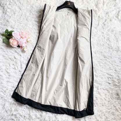 S Max Mara Down vest Jacket Asian fit S 36 US size XS Dark Gray Beige Authentic