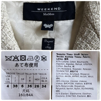Weekend Max Mara Jacket Asian fit S 36 US size XS Authentic