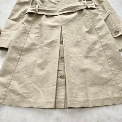 Max Mara Trench Coat Asian fit M 38 US size S Beige Authentic