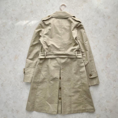 Max Mara Trench Coat Asian fit M 38 US size S Beige Authentic