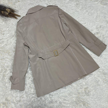 Max Mara Trench Coat Asian fit M US size S Beige Authentic