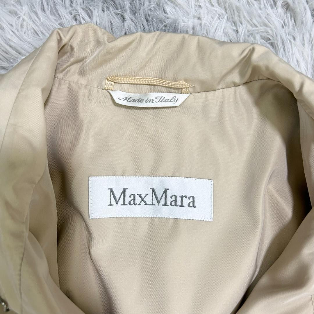 Max Mara Trench Coat Asian fit L 40 US size M Beige Authentic