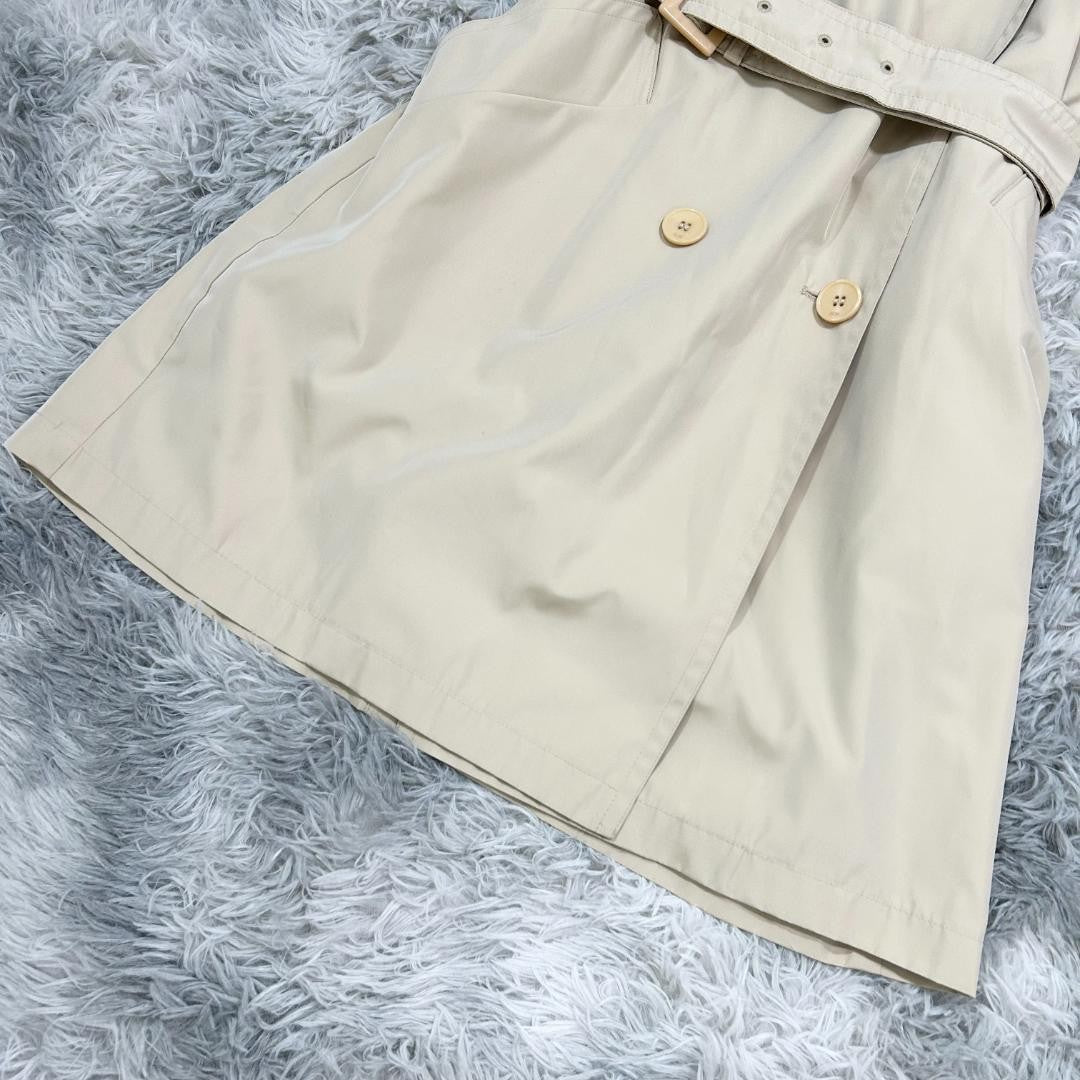 Max Mara Trench Coat Asian fit L 40 US size M Beige Authentic