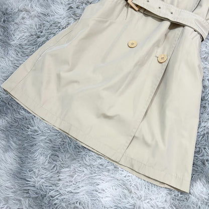 Max Mara Trench Coat Asian fit L 40 US size M Beige Authentic