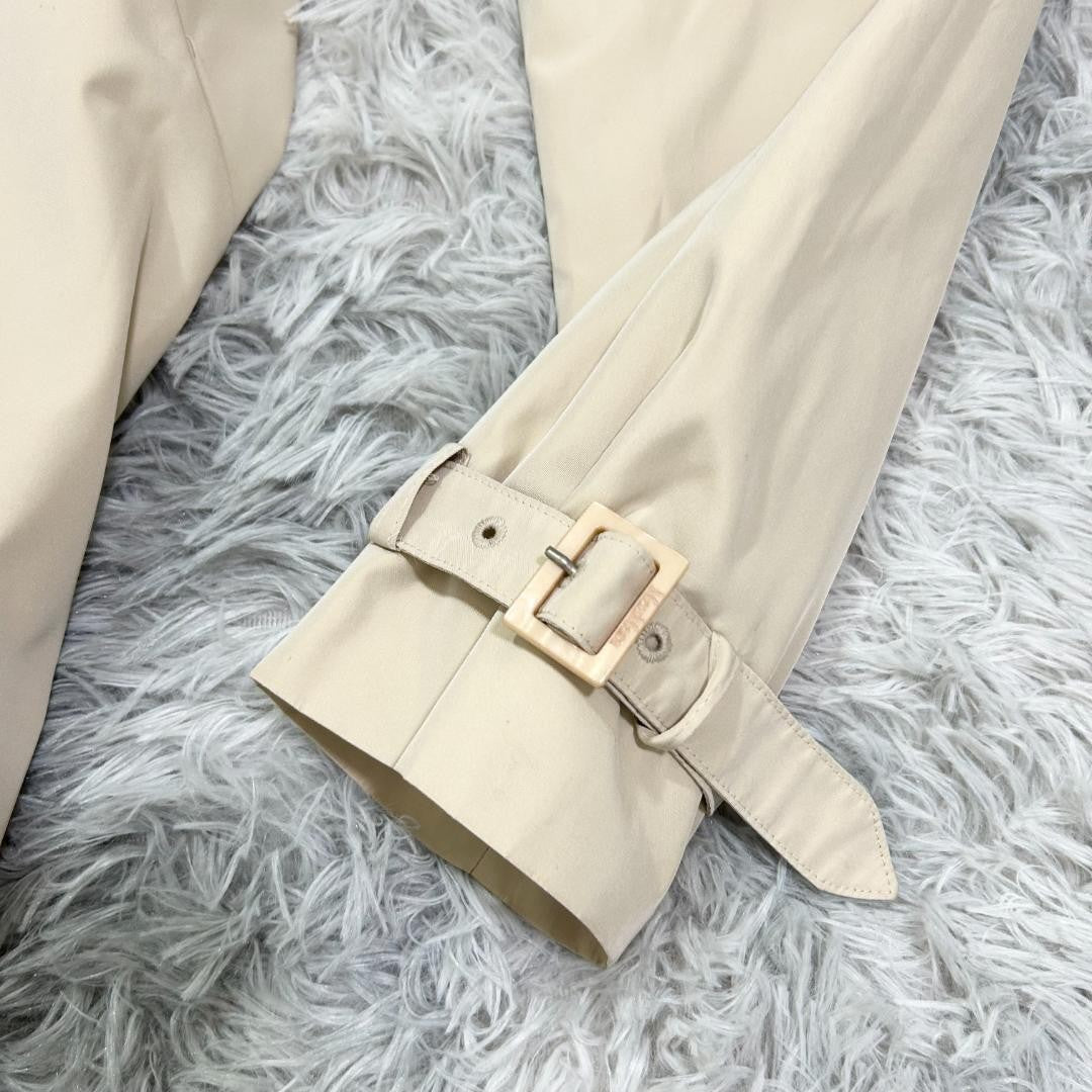 Max Mara Trench Coat Asian fit L 40 US size M Beige Authentic
