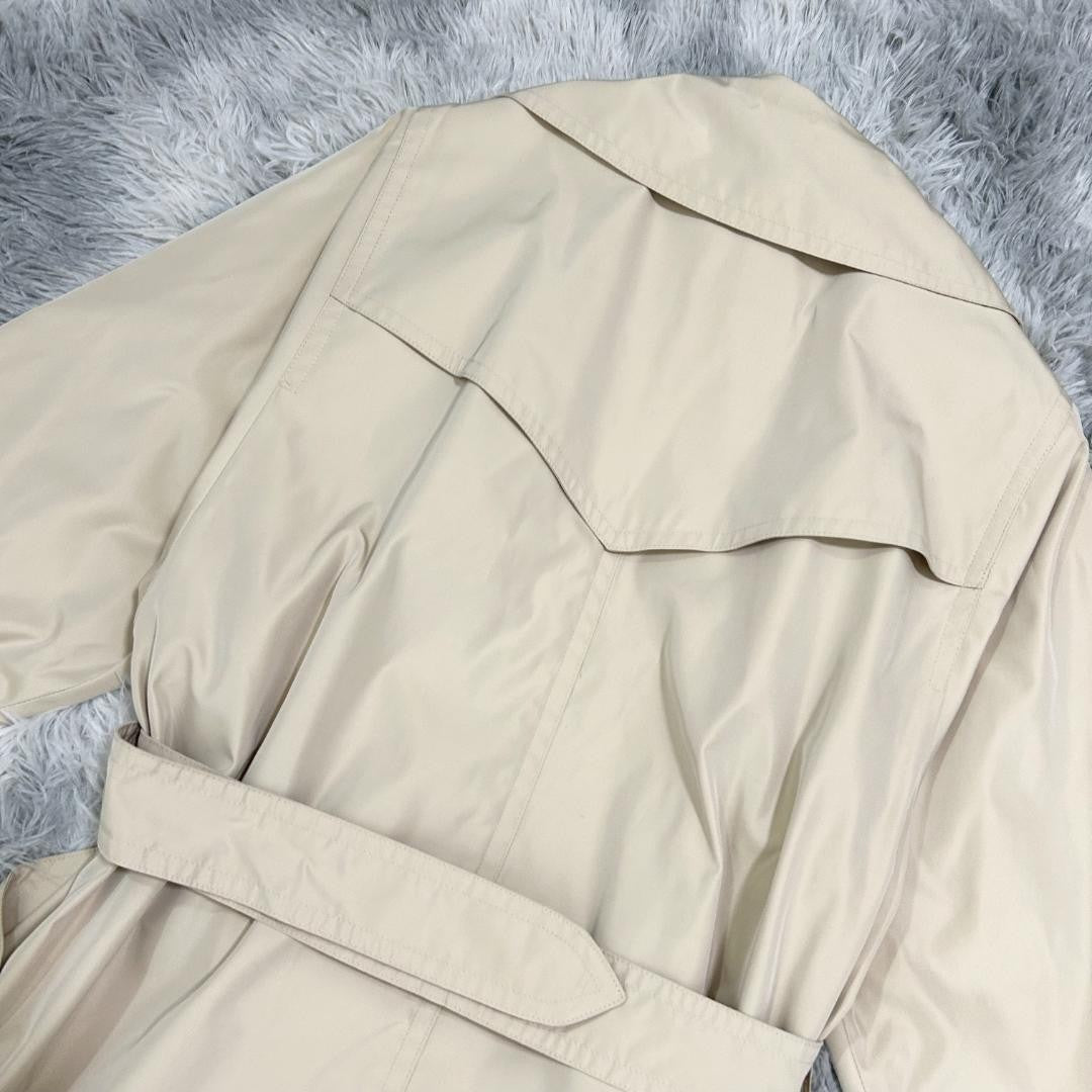 Max Mara Trench Coat Asian fit L 40 US size M Beige Authentic
