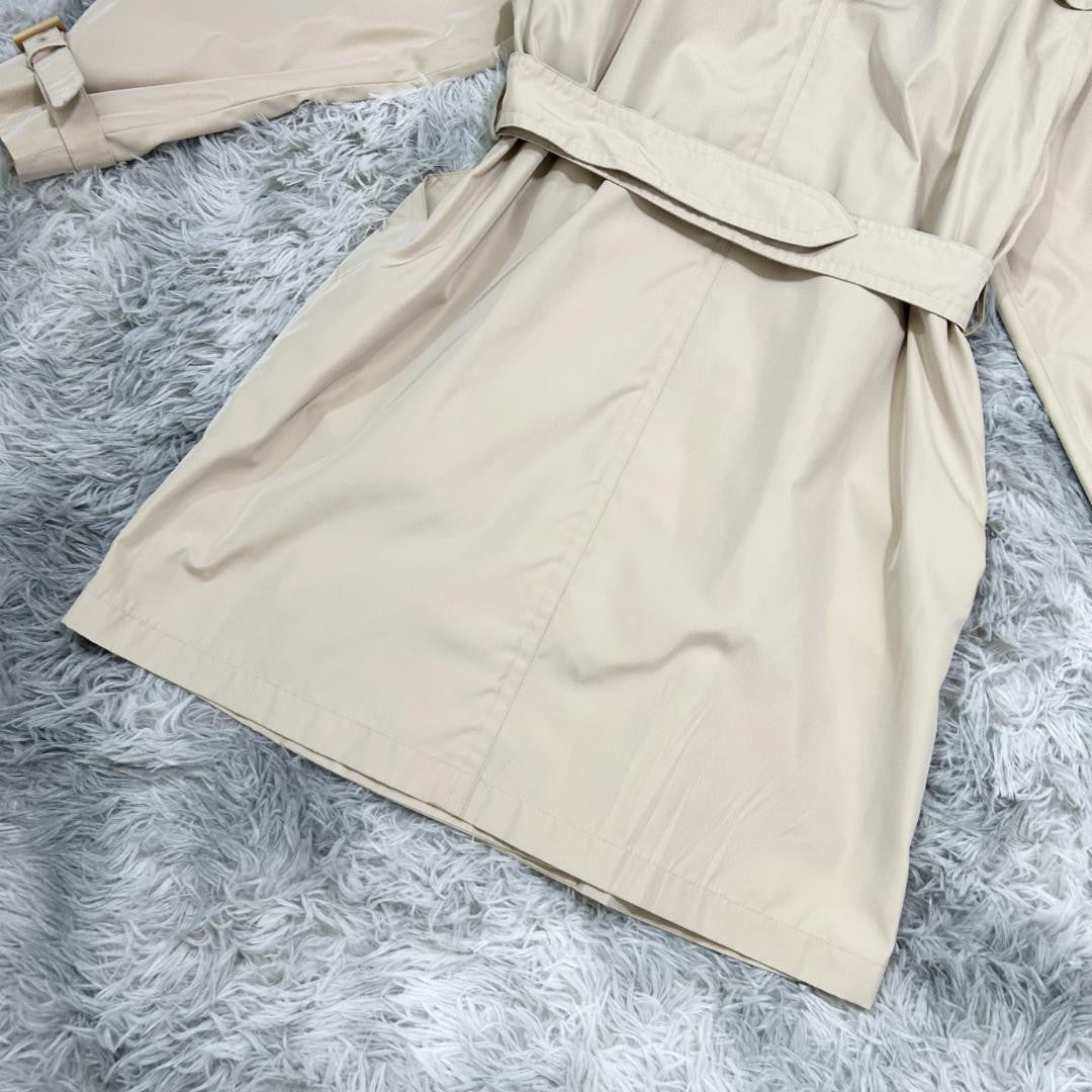 Max Mara Trench Coat Asian fit L 40 US size M Beige Authentic