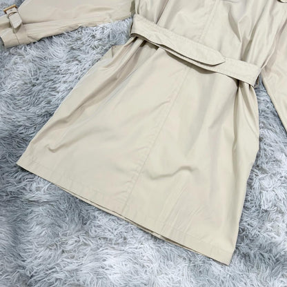 Max Mara Trench Coat Asian fit L 40 US size M Beige Authentic